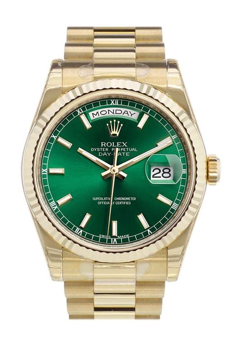 rolex day date president verde|rolex day date gold.